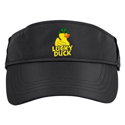 Lucky Duck Shamrock Rubber Ducky Funny St Patricks Day Adult Drive Performance Visor
