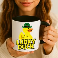 Lucky Duck Shamrock Rubber Ducky Funny St Patricks Day Mug