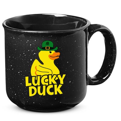 Lucky Duck Shamrock Rubber Ducky Funny St Patricks Day 15oz Campfire Ceramic Mug