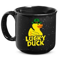 Lucky Duck Shamrock Rubber Ducky Funny St Patricks Day 15oz Campfire Ceramic Mug
