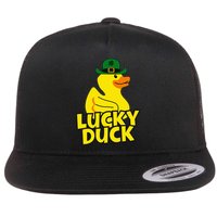 Lucky Duck Shamrock Rubber Ducky Funny St Patricks Day Flatbill Hat