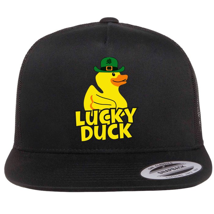 Lucky Duck Shamrock Rubber Ducky Funny St Patricks Day Flatbill Hat