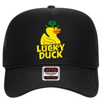 Lucky Duck Shamrock Rubber Ducky Funny St Patricks Day Trucker Hat