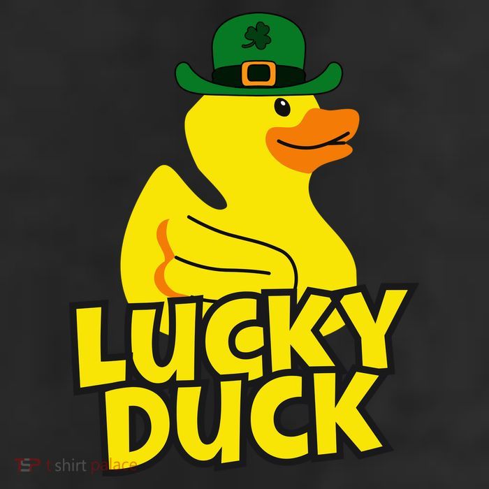 Lucky Duck Shamrock Rubber Ducky Funny St Patricks Day Trucker Hat
