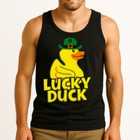 Lucky Duck Shamrock Rubber Ducky Funny St Patricks Day Tank Top