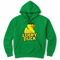 Lucky Duck Shamrock Rubber Ducky Funny St Patricks Day Hoodie