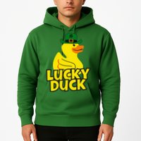 Lucky Duck Shamrock Rubber Ducky Funny St Patricks Day Hoodie