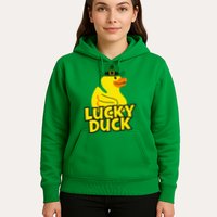 Lucky Duck Shamrock Rubber Ducky Funny St Patricks Day Hoodie