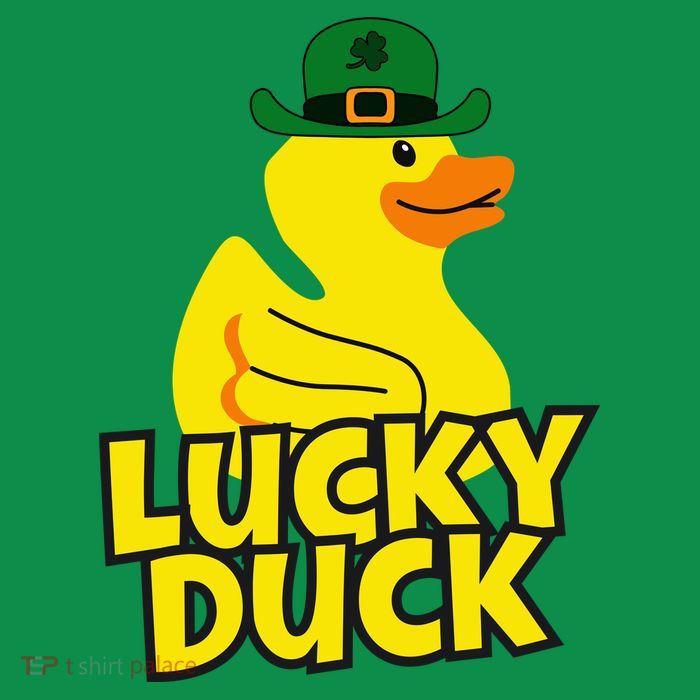 Lucky Duck Shamrock Rubber Ducky Funny St Patricks Day Sweatshirt