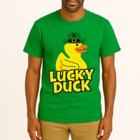 Lucky Duck Shamrock Rubber Ducky Funny St Patricks Day Tall T-Shirt