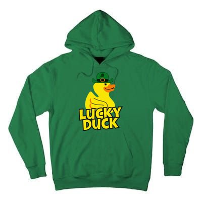 Lucky Duck Shamrock Rubber Ducky Funny St Patricks Day Tall Hoodie
