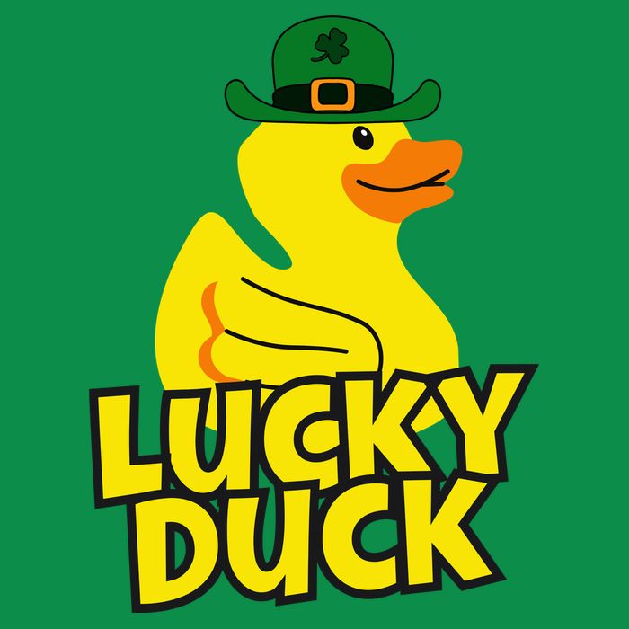 Lucky Duck Shamrock Rubber Ducky Funny St Patricks Day Toddler T-Shirt