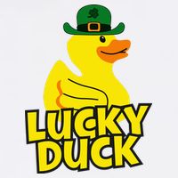 Lucky Duck Shamrock Rubber Ducky Funny St Patricks Day Garment-Dyed Sweatshirt