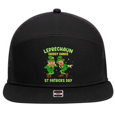 Leprechaun Dance St Patricks Day Funny Irish 7 Panel Mesh Trucker Snapback Hat