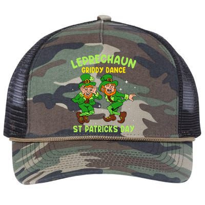 Leprechaun Dance St Patricks Day Funny Irish Retro Rope Trucker Hat Cap