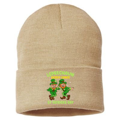 Leprechaun Dance St Patricks Day Funny Irish Sustainable Knit Beanie