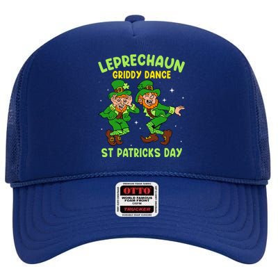 Leprechaun Dance St Patricks Day Funny Irish High Crown Mesh Back Trucker Hat