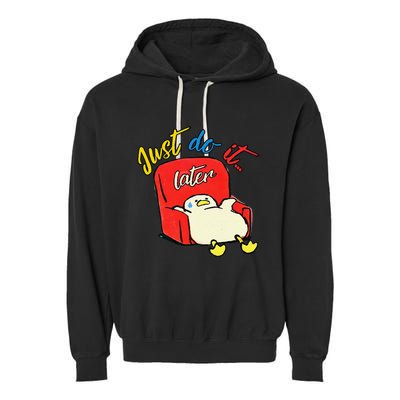 Lazy Duck Sit On The Sofa Do It Later Garment-Dyed Fleece Hoodie