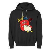 Lazy Duck Sit On The Sofa Do It Later Garment-Dyed Fleece Hoodie