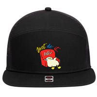 Lazy Duck Sit On The Sofa Do It Later 7 Panel Mesh Trucker Snapback Hat