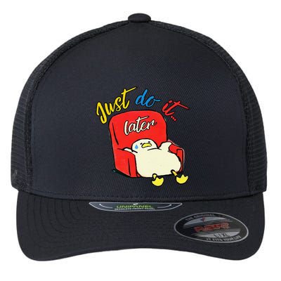 Lazy Duck Sit On The Sofa Do It Later Flexfit Unipanel Trucker Cap
