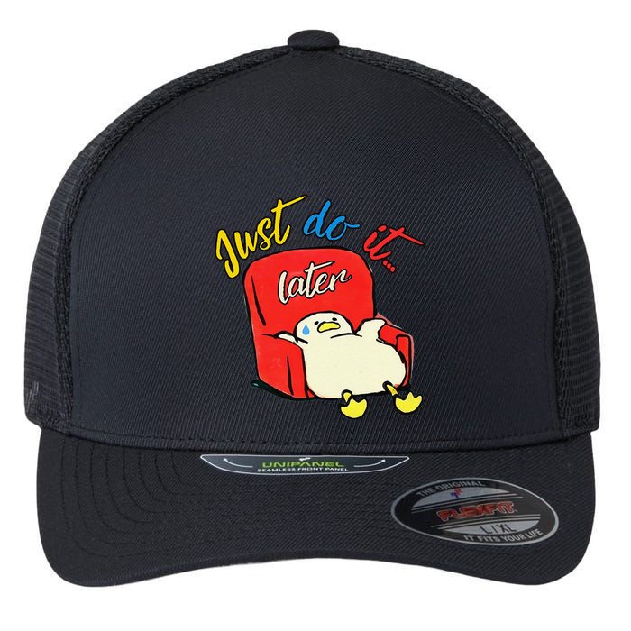 Lazy Duck Sit On The Sofa Do It Later Flexfit Unipanel Trucker Cap