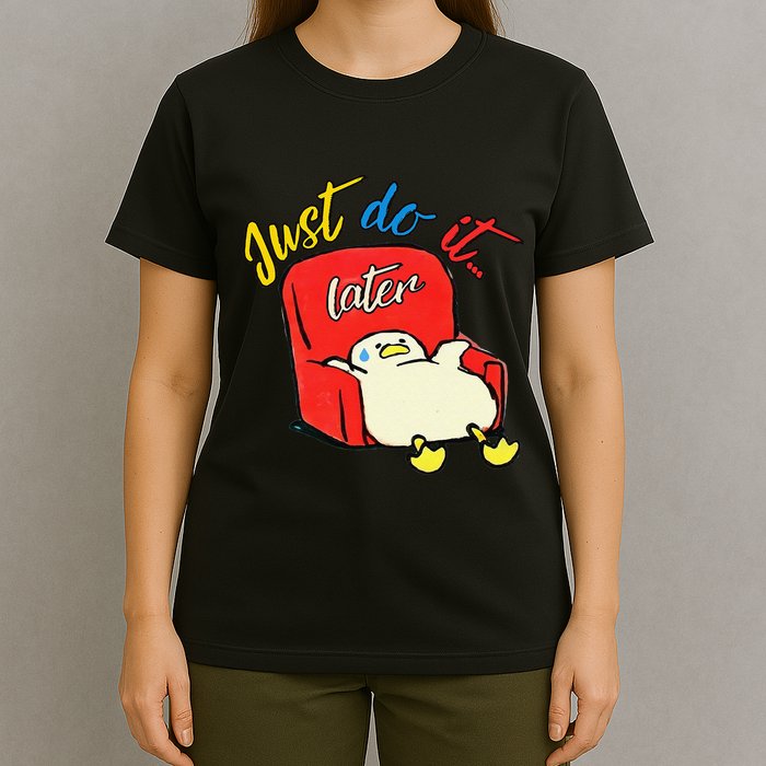 Lazy Duck Sit On The Sofa Do It Later T-Shirt