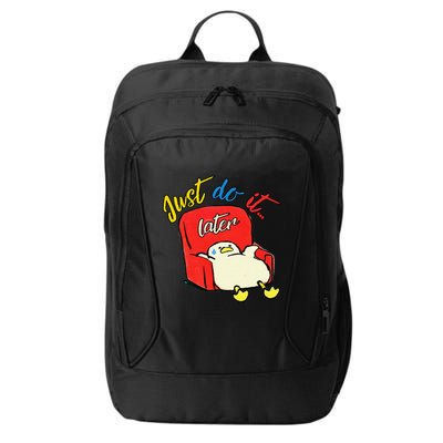 Lazy Duck Sit On The Sofa Do It Later City Backpack
