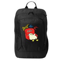 Lazy Duck Sit On The Sofa Do It Later City Backpack
