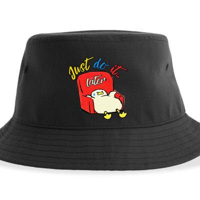 Lazy Duck Sit On The Sofa Do It Later Sustainable Bucket Hat