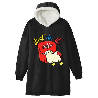 Lazy Duck Sit On The Sofa Do It Later Hooded Wearable Blanket