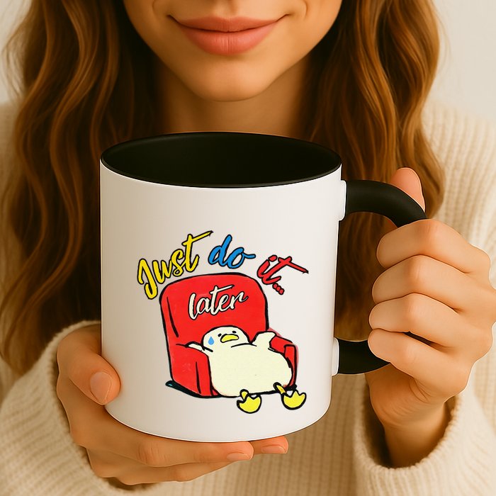Lazy Duck Sit On The Sofa Do It Later Coffee Mug