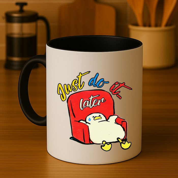 Lazy Duck Sit On The Sofa Do It Later Coffee Mug