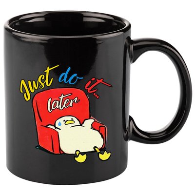 Lazy Duck Sit On The Sofa Do It Later 11oz C Handle Ceramic Mug