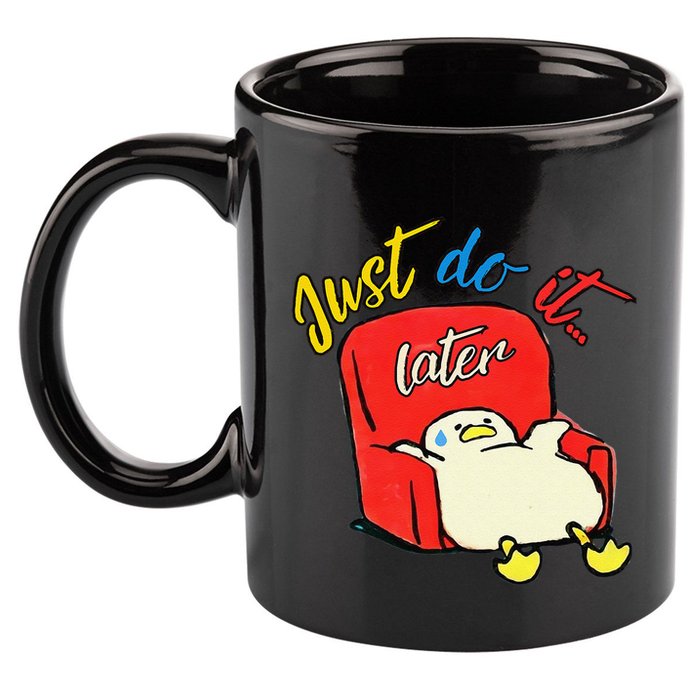 Lazy Duck Sit On The Sofa Do It Later 11oz C Handle Ceramic Mug