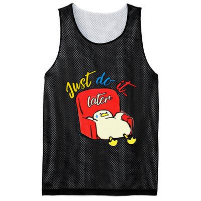 Lazy Duck Sit On The Sofa Do It Later Mesh Reversible Basketball Jersey Tank
