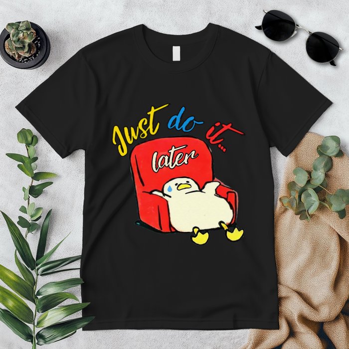 Lazy Duck Sit On The Sofa Do It Later Premium T-Shirt