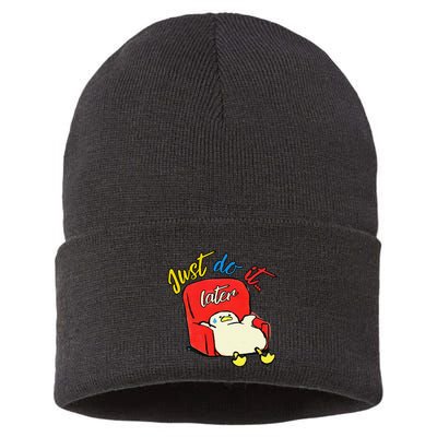 Lazy Duck Sit On The Sofa Do It Later Sustainable Knit Beanie
