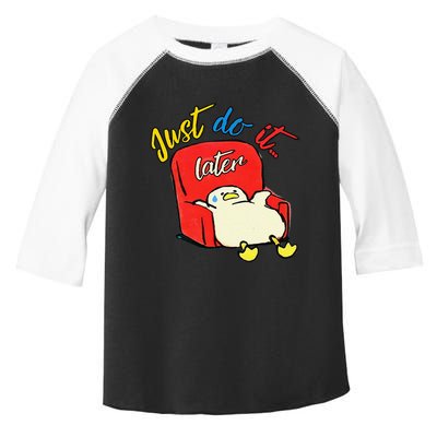 Lazy Duck Sit On The Sofa Do It Later Toddler Fine Jersey T-Shirt