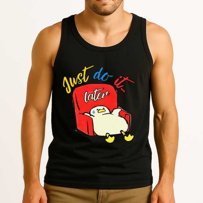 Lazy Duck Sit On The Sofa Do It Later Tank Top