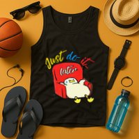 Lazy Duck Sit On The Sofa Do It Later Tank Top