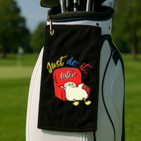 Lazy Duck Sit On The Sofa Do It Later Golf Towel