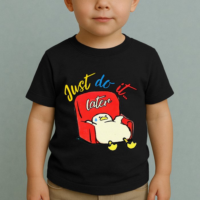 Lazy Duck Sit On The Sofa Do It Later Toddler T-Shirt