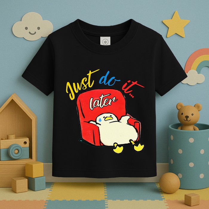 Lazy Duck Sit On The Sofa Do It Later Toddler T-Shirt