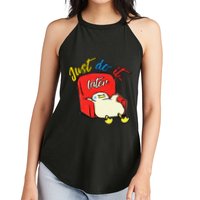 Lazy Duck Sit On The Sofa Do It Later Women's Perfect Tri Rocker Tank