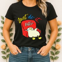 Lazy Duck Sit On The Sofa Do It Later Womens T-Shirt