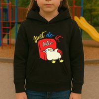 Lazy Duck Sit On The Sofa Do It Later Kids Hoodie