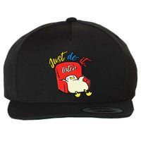 Lazy Duck Sit On The Sofa Do It Later Wool Snapback Cap