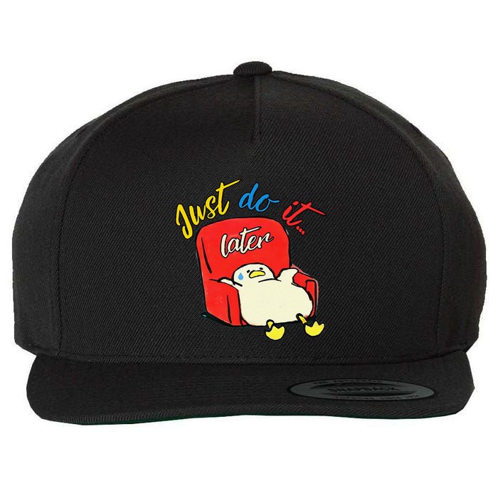 Lazy Duck Sit On The Sofa Do It Later Wool Snapback Cap
