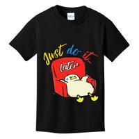 Lazy Duck Sit On The Sofa Do It Later Kids T-Shirt